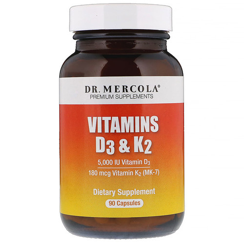 <img alt="Dr. Mercola, Vitamins D3 & K2, 5,000 IU, 90 Capsules" title="Dr. Mercola, Vitamins D3 & K2, 5,000 IU, 90 Capsules,813006019965"