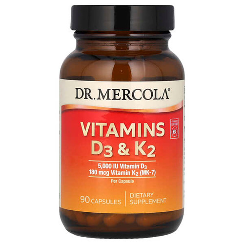 <img alt="Dr. Mercola, Vitamins D3 & K2, 90 Capsules" title="Dr. Mercola, Vitamins D3 & K2, 90 Capsules,813006019965"
