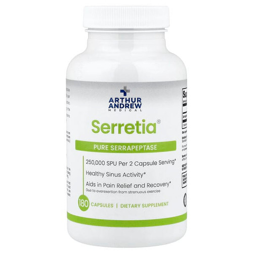 <img alt="Arthur Andrew Medical, Serretia, Pure Serrapeptase, 180 Capsules (125,000 SPU per Capsule)" title="Arthur Andrew Medical, Serretia, Pure Serrapeptase, 180 Capsules (125,000 SPU per Capsule),855571001662"