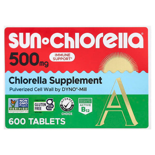 <img alt="Sun Chlorella, Chlorella Supplement, 500 mg, 600 Tablets" title="Sun Chlorella, Chlorella Supplement, 500 mg, 600 Tablets,029918015128"