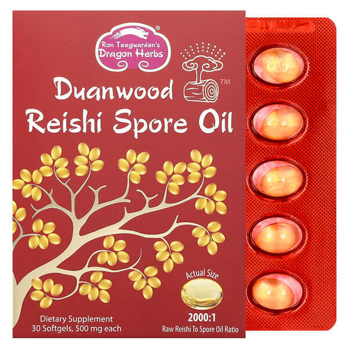 <img alt="Dragon Herbs, Duanwood Reishi Spore Oil, 500 mg, 30 Softgels" title="Dragon Herbs, Duanwood Reishi Spore Oil, 500 mg, 30 Softgels,679372005885"
