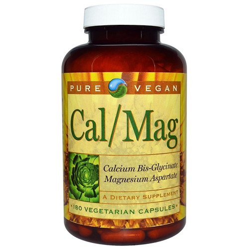 <img alt="Pure Vegan, Cal/Mag, 180 Veggie Caps" title="Pure Vegan, Cal/Mag, 180 Veggie Caps,013886710024"