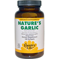<img alt="Country Life Natures Garlic -- 180 Softgels" title="Country Life Natures Garlic -- 180 Softgels,015794040514"