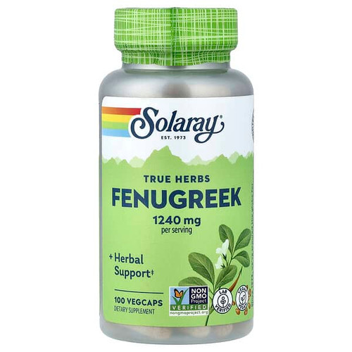<img alt="Solaray, True Herbs, Fenugreek, 100 VegCaps (620 mg per Capsule)" title="Solaray, True Herbs, Fenugreek, 100 VegCaps (620 mg per Capsule),076280012705"