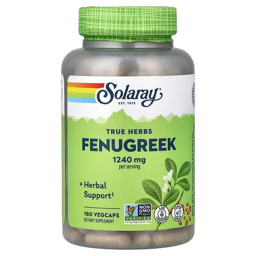 <img alt="Solaray, True Herbs, Fenugreek, 180 VegCaps (620 mg per Capsule)" title="Solaray, True Herbs, Fenugreek, 180 VegCaps (620 mg per Capsule),076280012712"