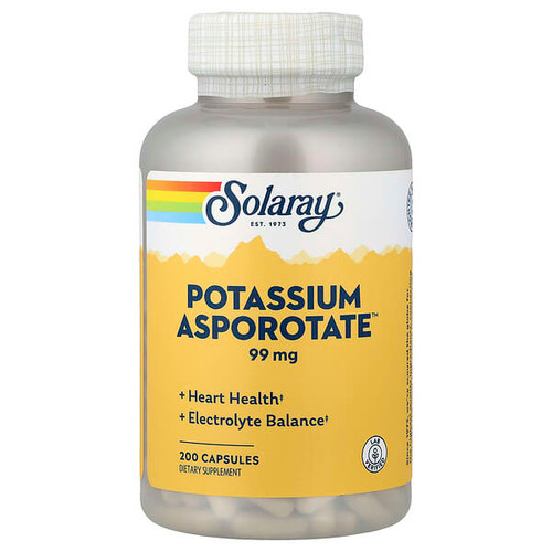 <img alt="Solaray, Potassium Asporotate, 99 mg, 200 Capsules" title="Solaray, Potassium Asporotate, 99 mg, 200 Capsules,076280046618"