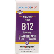 <img alt="Superior Source No Shot Triple B12 3000 mcg B6-Folic Acid 800 mcg -- 60 Instant Dissolve Tablets" title="Superior Source No Shot Triple B12 3000 mcg B6-Folic Acid 800 mcg -- 60 Instant Dissolve Tablets,076635910304"