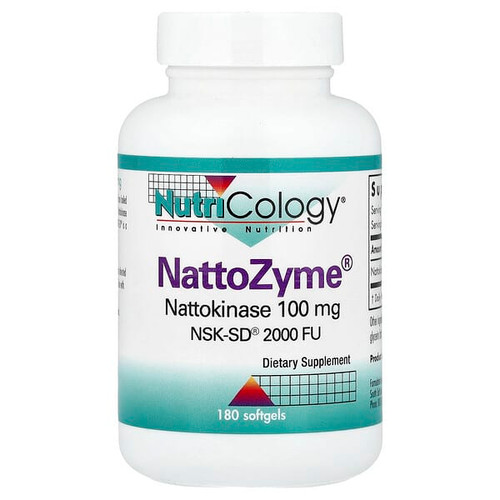 <img alt="Nutricology, NattoZyme, 100 mg, 180 Softgels" title="Nutricology, NattoZyme, 100 mg, 180 Softgels,713947553804"