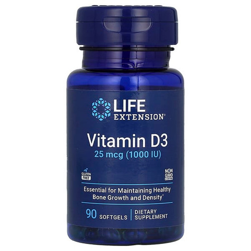 <img alt="Life Extension, Vitamin D3, 25 mcg (1,000 IU), 90 Softgels" title="Life Extension, Vitamin D3, 25 mcg (1,000 IU), 90 Softgels,737870175391"