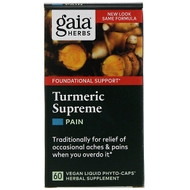 <img alt="Gaia Herbs, Turmeric Supreme, Pain, 60 Vegan Liquid Phyto-Caps" title="Gaia Herbs, Turmeric Supreme, Pain, 60 Vegan Liquid Phyto-Caps,751063146371"