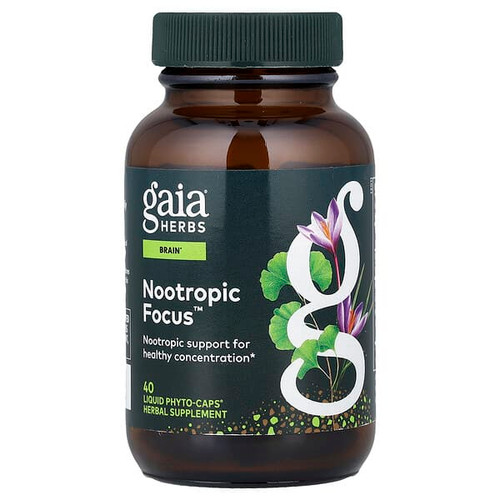 <img alt="Gaia Herbs, Nootropic Focus, 40  Liquid Phyto-Caps" title="Gaia Herbs, Nootropic Focus, 40  Liquid Phyto-Caps,751063150811"