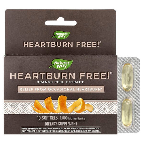 <img alt="Natures Way, Heartburn Free, 1,000 mg, 10 Softgels" title="Natures Way, Heartburn Free, 1,000 mg, 10 Softgels,763948091102"