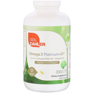 <img alt="Zahler Omega 3 Platinum+D3 Advanced Omega 3 with Vitamin D3 -- 2000 mg - 360 Softgels" title="Zahler Omega 3 Platinum+D3 Advanced Omega 3 with Vitamin D3 -- 2000 mg - 360 Softgels,848998081805"