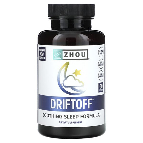 <img alt="Zhou Nutrition, Driftoff, Soothing Sleep Formula, 60 Capsules" title="Zhou Nutrition, Driftoff, Soothing Sleep Formula, 60 Capsules,859805006096"