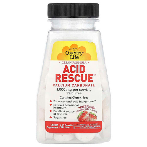 <img alt="Country Life, Acid Rescue, Calcium Carbonate, Berry, 60 Chewable Tablets" title="Country Life, Acid Rescue, Calcium Carbonate, Berry, 60 Chewable Tablets,015794053927"