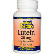 <img alt="Natural Factors Lutein -- 20 mg - 60 Softgels" title="Natural Factors Lutein -- 20 mg - 60 Softgels,068958010328"