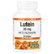 <img alt="Natural Factors, Lutein, 20 mg, 60 Softgels" title="Natural Factors, Lutein, 20 mg, 60 Softgels,068958010328"