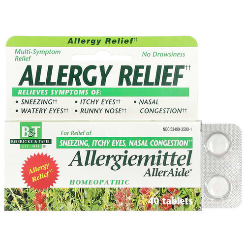 <img alt="Boericke & Tafel, Allergiemittel AllerAide, Allergy Relief, 40 Tablets" title="Boericke & Tafel, Allergiemittel AllerAide, Allergy Relief, 40 Tablets,308078125909"
