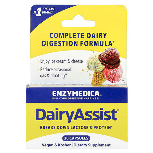 <img alt="Enzymedica, DairyAssist, 30 Capsules" title="Enzymedica, DairyAssist, 30 Capsules,670480140505"