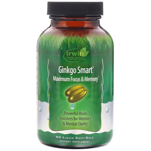 <img alt="Irwin Naturals, Ginkgo Smart, Maximum Focus & Memory, 60 Liquid Soft-Gels" title="Irwin Naturals, Ginkgo Smart, Maximum Focus & Memory, 60 Liquid Soft-Gels,710363262372"