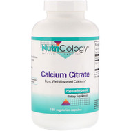 <img alt="Nutricology, Calcium Citrate, 180 Vegetarian Capsules" title="Nutricology, Calcium Citrate, 180 Vegetarian Capsules,713947502307"