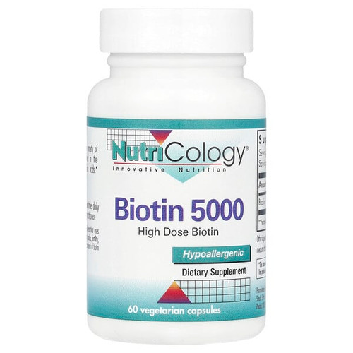<img alt="Nutricology, Biotin 5000, 5,000 mcg , 60 Vegetarian Capsules" title="Nutricology, Biotin 5000, 5,000 mcg , 60 Vegetarian Capsules,713947503502"