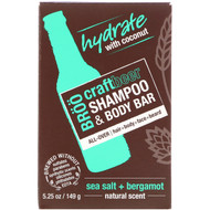 <img alt="BR????, Craft Beer Shampoo & Body Bar, Sea Salt & Bergamot, 5.25 oz (149 g)" title="BR????, Craft Beer Shampoo & Body Bar, Sea Salt & Bergamot, 5.25 oz (149 g),856252002602"