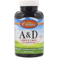 <img alt="Carlson Labs, A & D, 25,000 IU & 1,000 IU, 250 Soft Gels" title="Carlson Labs, A & D, 25,000 IU & 1,000 IU, 250 Soft Gels,088395012426"