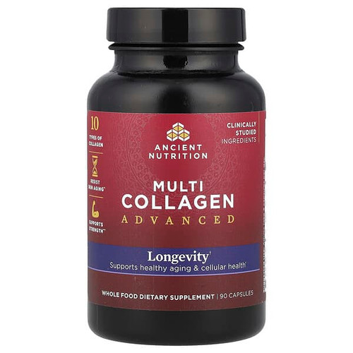 <img alt="Ancient Nutrition, Multi Collagen Advanced, Longevity, 90 Capsules" title="Ancient Nutrition, Multi Collagen Advanced, Longevity, 90 Capsules,816401028327"