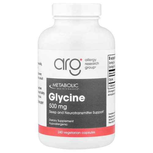 <img alt="Metabolic Maintenance, Glycine, 500 mg, 240 Vegetarian Capsules" title="Metabolic Maintenance, Glycine, 500 mg, 240 Vegetarian Capsules,838287001188"