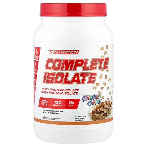 <img alt="TC Nutrition, Complete Isolate, Cinnamon Cereal, 2 lb (907 g)" title="TC Nutrition, Complete Isolate, Cinnamon Cereal, 2 lb (907 g),858286002061"