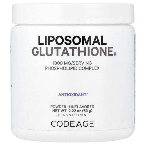 <img alt="Codeage, Liposomal Glutathione Powder, Unflavored, 2.22 oz (63 g)" title="Codeage, Liposomal Glutathione Powder, Unflavored, 2.22 oz (63 g),850049609425"