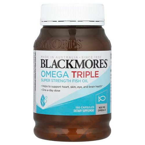 <img alt="Blackmores, Omega Triple, Super Strength Fish Oil, 900 mg, 150 Capsules" title="Blackmores, Omega Triple, Super Strength Fish Oil, 900 mg, 150 Capsules,9300807360989"