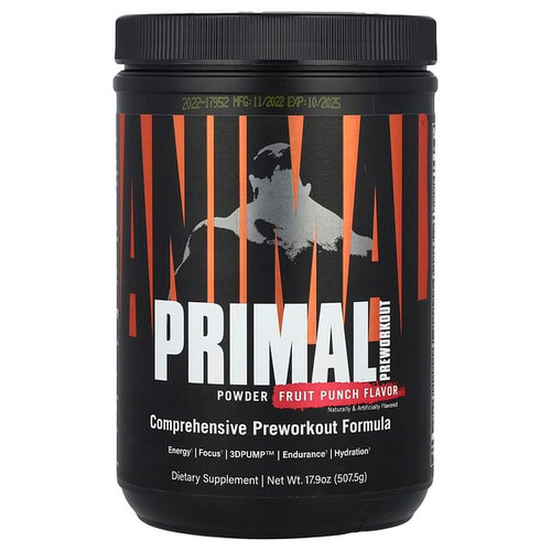 <img alt="Animal, Primal Preworkout Powder, Fruit Punch, 17.9 oz (507.5 g)" title="Animal, Primal Preworkout Powder, Fruit Punch, 17.9 oz (507.5 g),039442033246"