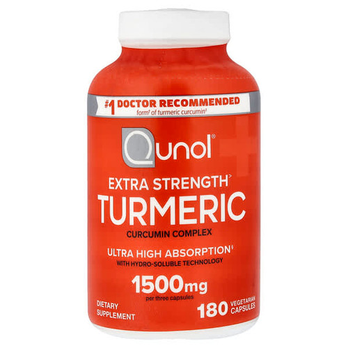 <img alt="Qunol, Turmeric, 180 Vegetarian Capsules (500 mg per Capsule)" title="Qunol, Turmeric, 180 Vegetarian Capsules (500 mg per Capsule),850184008466"