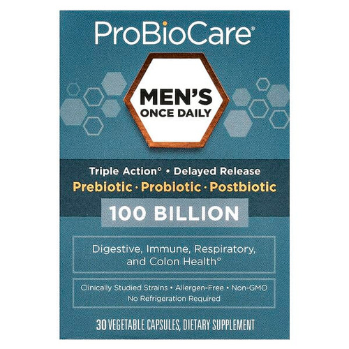 <img alt="ProBioCare, Mens Once Daily, Prebiotic, Probiotic, Postbiotic, 100 Billion, 30 Vegetable Capsules" title="ProBioCare, Mens Once Daily, Prebiotic, Probiotic, Postbiotic, 100 Billion, 30 Vegetable Capsules,766536050659"