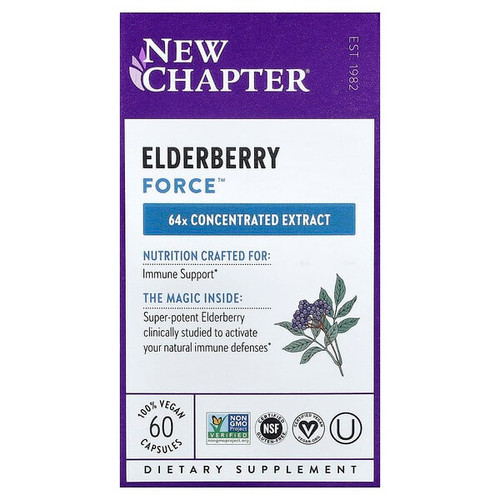 <img alt="New Chapter, Elderberry Force, 60 Vegan Capsules" title="New Chapter, Elderberry Force, 60 Vegan Capsules,727783903112"