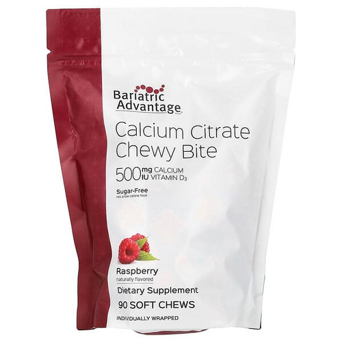 <img alt="Bariatric Advantage, Calcium Citrate Chewy Bite, Sugar-Free, Raspberry, 90 Soft Chews" title="Bariatric Advantage, Calcium Citrate Chewy Bite, Sugar-Free, Raspberry, 90 Soft Chews,755571948298"