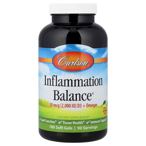 <img alt="Carlson, Inflammation Balance, Natural Lemon, 180 Soft Gels" title="Carlson, Inflammation Balance, Natural Lemon, 180 Soft Gels,088395045325"