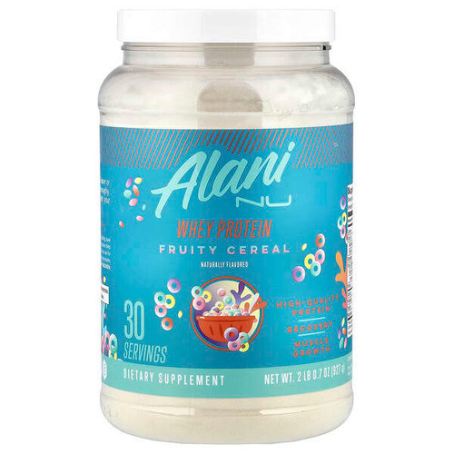 <img alt="Alani Nu, Whey Protein, Fruity Cereal, 2 lb 0.7 oz (927 g)" title="Alani Nu, Whey Protein, Fruity Cereal, 2 lb 0.7 oz (927 g),850645008011"