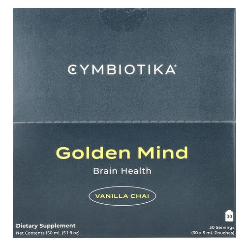 <img alt="Cymbiotika, Golden Mind, Brain Health, Vanilla Chai, 30 Pouches, 5 ml Each" title="Cymbiotika, Golden Mind, Brain Health, Vanilla Chai, 30 Pouches, 5 ml Each,850033146233"