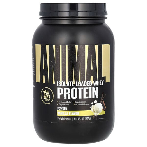 <img alt="Animal, Isolate Loaded Whey Protein Powder, Vanilla, 2 lb (907 g)" title="Animal, Isolate Loaded Whey Protein Powder, Vanilla, 2 lb (907 g),039442031150"