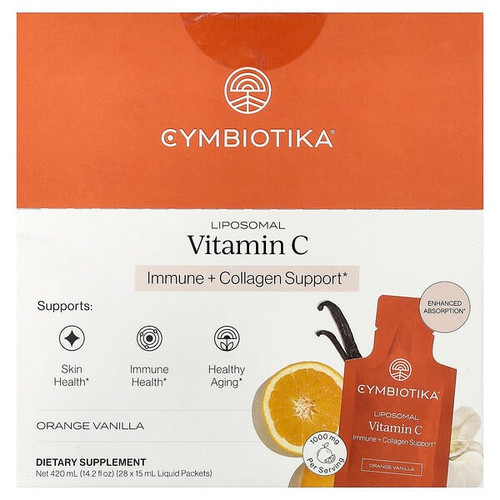 <img alt="Cymbiotika, Liposomal Vitamin C, Orange Vanilla, 28 Packets, 0.5 fl oz (15 ml) Each" title="Cymbiotika, Liposomal Vitamin C, Orange Vanilla, 28 Packets, 0.5 fl oz (15 ml) Each,850025187442"