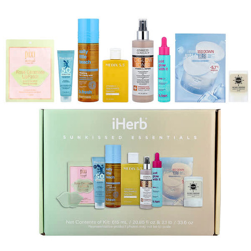 <img alt="iHerb Exclusive, iHerb Exclusive, Sunkissed Essentials Kit, 8 Piece Kit" title="iHerb Exclusive, iHerb Exclusive, Sunkissed Essentials Kit, 8 Piece Kit,898220025862"