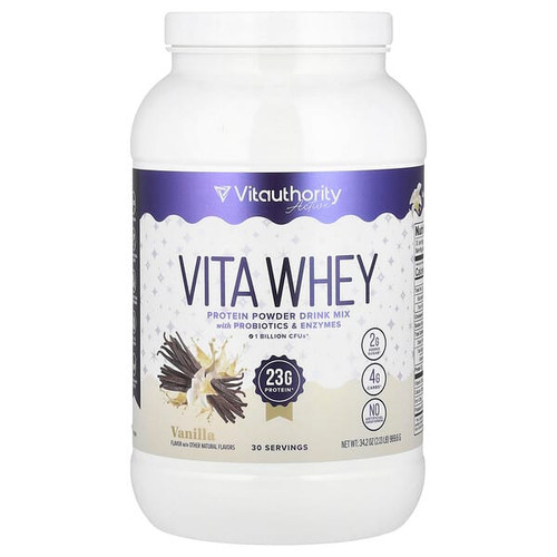 <img alt="Vitauthority, Active, Vita Whey Protein Powder, Vanilla, 2.13 lb (969.6 g)" title="Vitauthority, Active, Vita Whey Protein Powder, Vanilla, 2.13 lb (969.6 g),856360008138"