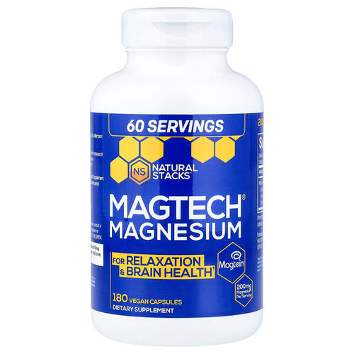 <img alt="Natural Stacks, MagTech Magnesium, 180 Vegan Capsules (66.6 mg per Capsule)" title="Natural Stacks, MagTech Magnesium, 180 Vegan Capsules (66.6 mg per Capsule),850038130770"