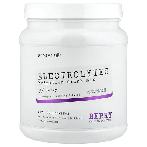 <img alt="Project 1 Nutrition, Electrolytes, Hydration Drink Mix, Berry, 34.29 oz (972 g)" title="Project 1 Nutrition, Electrolytes, Hydration Drink Mix, Berry, 34.29 oz (972 g),762998643514"