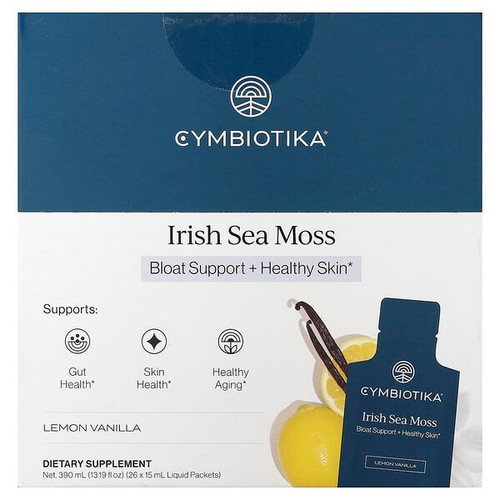 <img alt="Cymbiotika, Irish Sea Moss, Lemon Vanilla, 26 Liquid Packets, 0.5 fl oz (15 ml) Each" title="Cymbiotika, Irish Sea Moss, Lemon Vanilla, 26 Liquid Packets, 0.5 fl oz (15 ml) Each,850025187244"