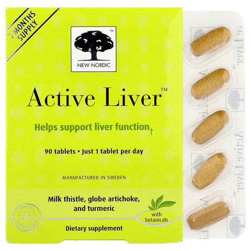 <img alt="New Nordic, Active Liver, 90 Tablets" title="New Nordic, Active Liver, 90 Tablets,741805750027"