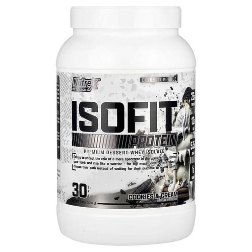 <img alt="Nutrex Research, IsoFit Protein, Premium Dessert Isolate, Cookies & Cream, 2.3 lbs (1,050 g)" title="Nutrex Research, IsoFit Protein, Premium Dessert Isolate, Cookies & Cream, 2.3 lbs (1,050 g),853237000738"